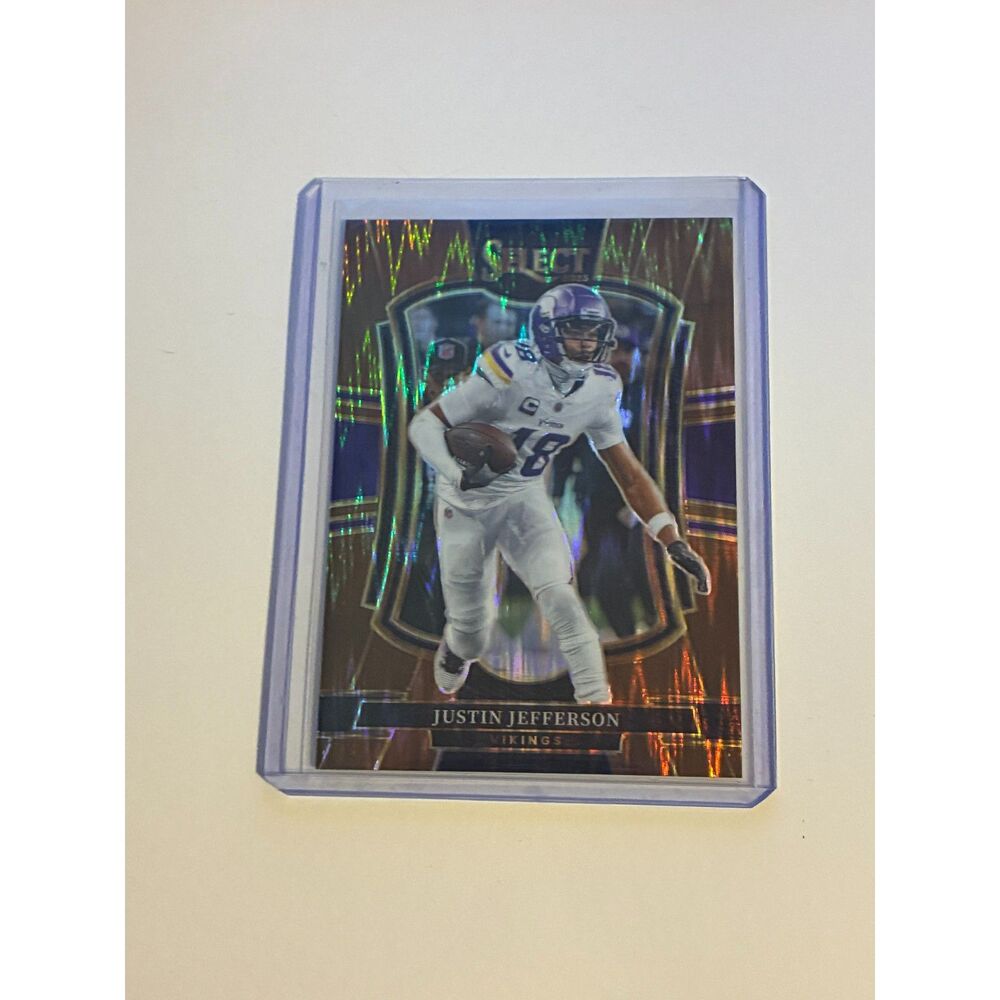 2025 Select Justin Jefferson Copper Shock Prizm /899 Vikings #163